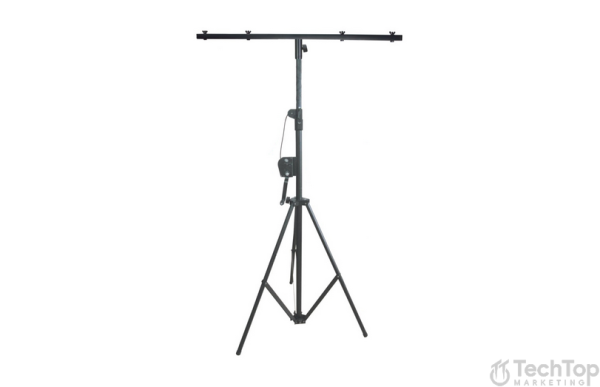 מעמד תאורה WINDUP כולל T-BAR, גובה מירבי 3.3 מ', LS022