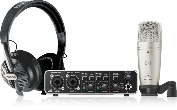 ערכת הקלטה/פודקאסט מקצועית דגם U-PHORIA STUDIO PRO מבית BEHRENGER