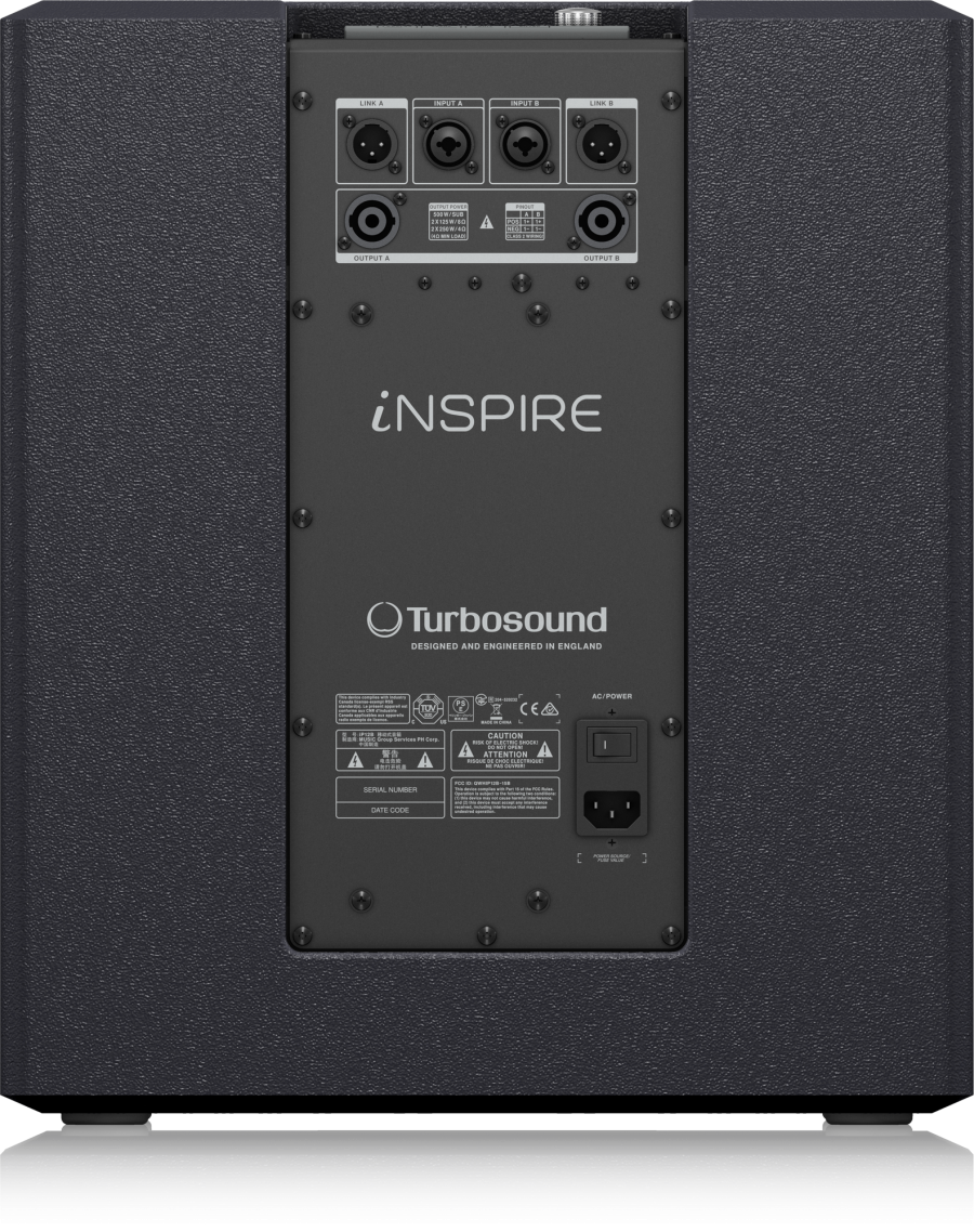 ⁦רמקול סאב מוגבר "12 + 2 יציאות מגבר, Turbosound IP12B⁩ – תמונה ⁦2⁩
